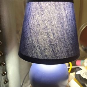 Small purple bedside lamp